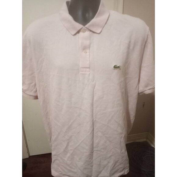 Lacoste Short Sleeve Polo Shirt Slim Fit Pink Men’s Size 4XL FR 9 - Picture 1 of 13